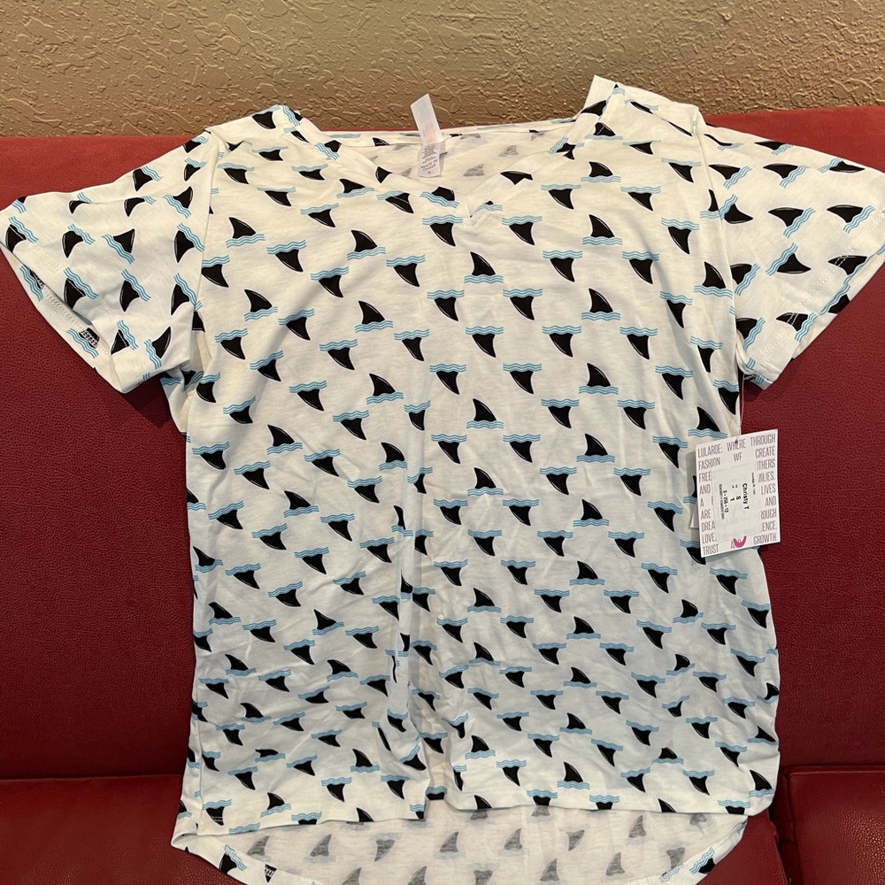 BNWT Lularoe top with sharks